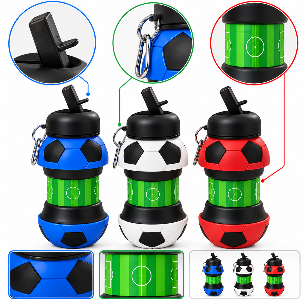 Termo Deportivo con Diseño de Balón de Fútbol