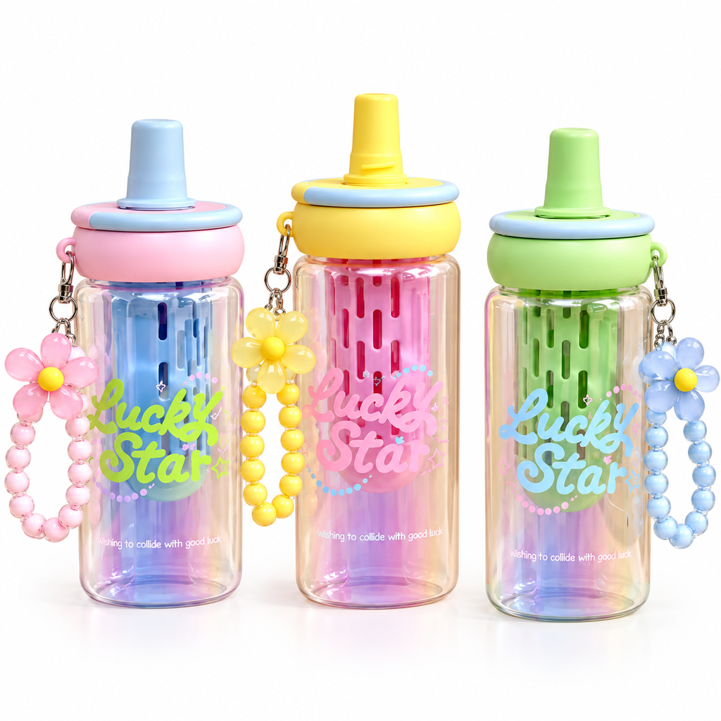 TERMO INFANTIL LUCKY STAR DE VIDRIO