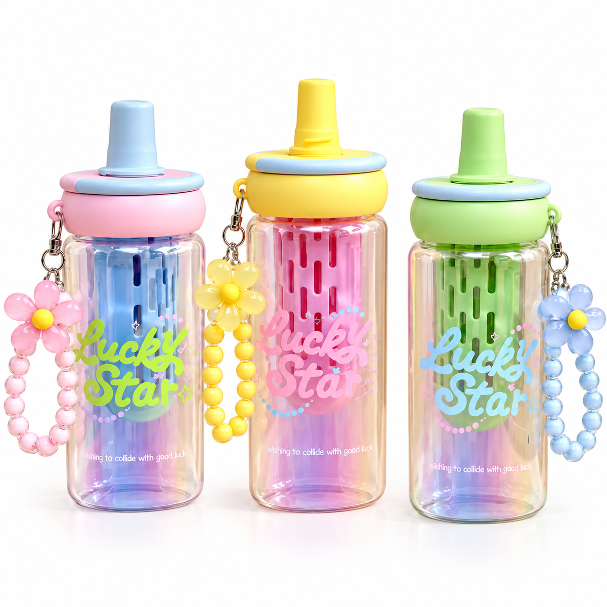 TERMO INFANTIL LUCKY STAR DE VIDRIO