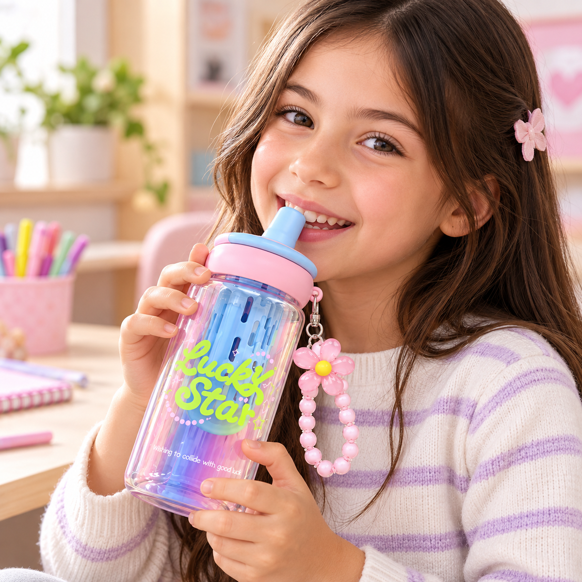TERMO INFANTIL LUCKY STAR DE VIDRIO