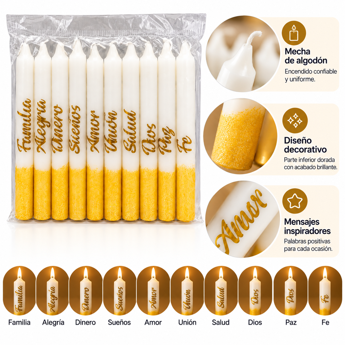 Set de Velas de los Deseos x10