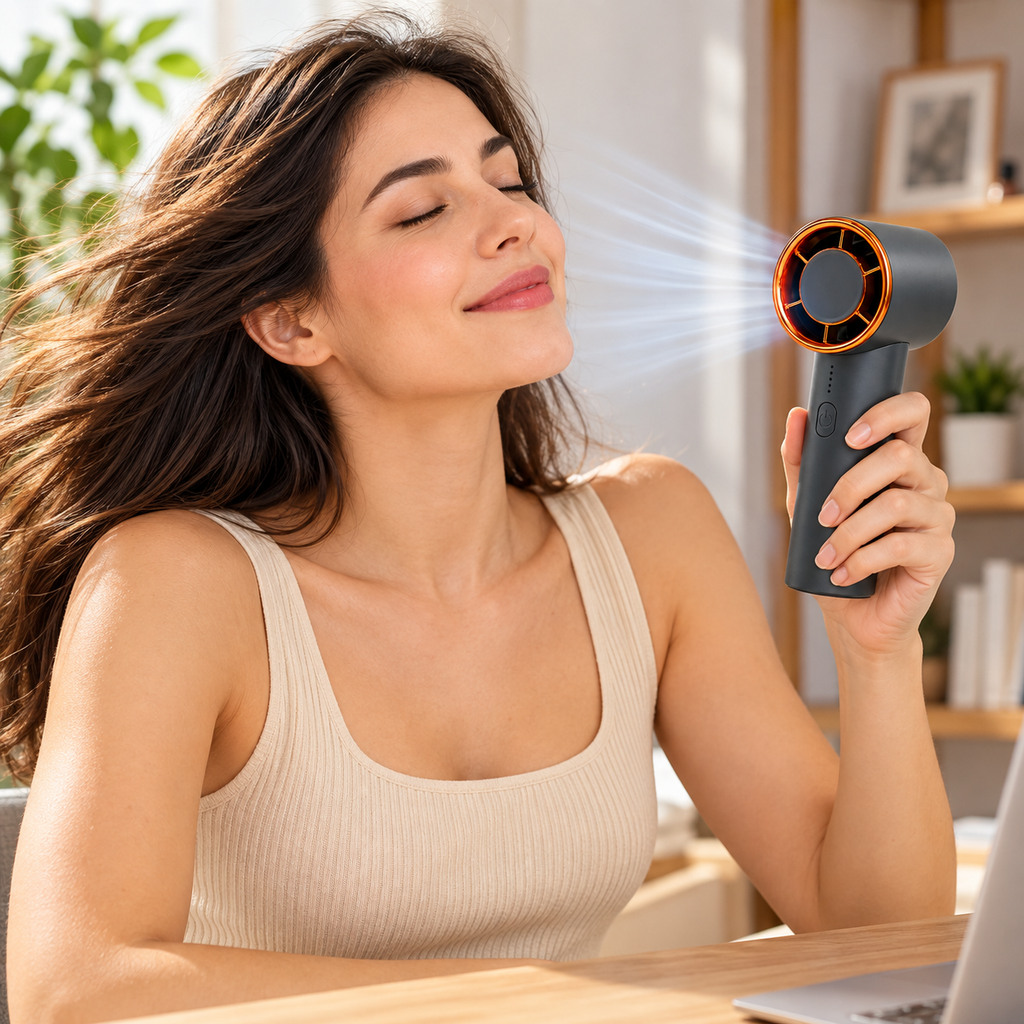 Ventilador Portátil Recargable de Alta Velocidad