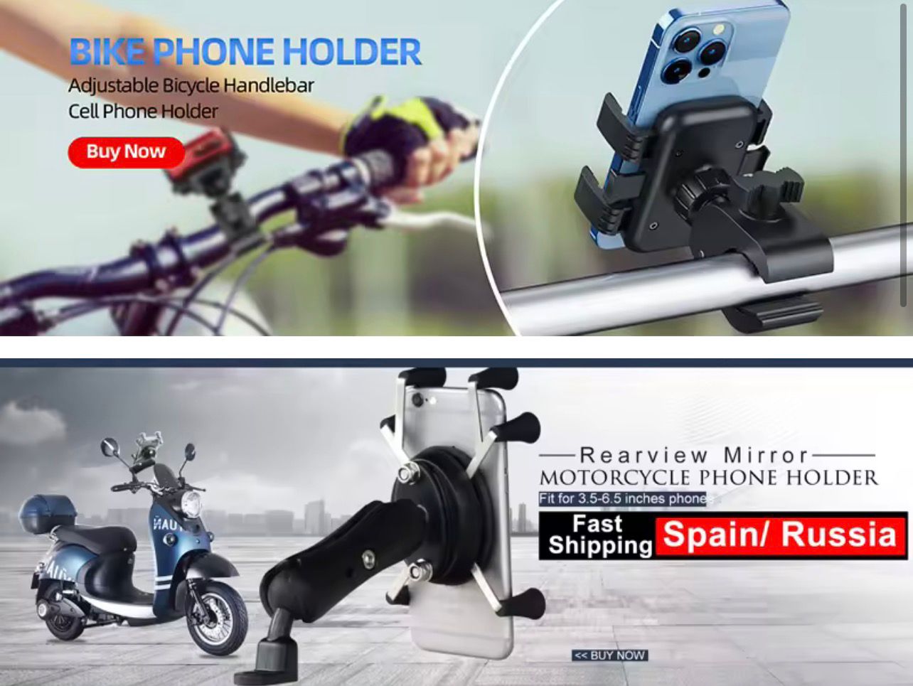 SOPORTE UNIVERSAL DE CELULAR PARA MOTO