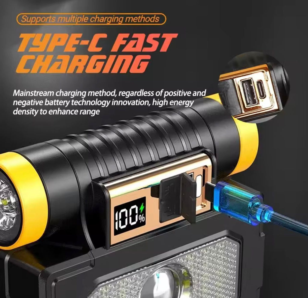 LÁMPARA LED MULTIFUNCIONAL RECARGABLE + KIT DE HERRAMIENTAS