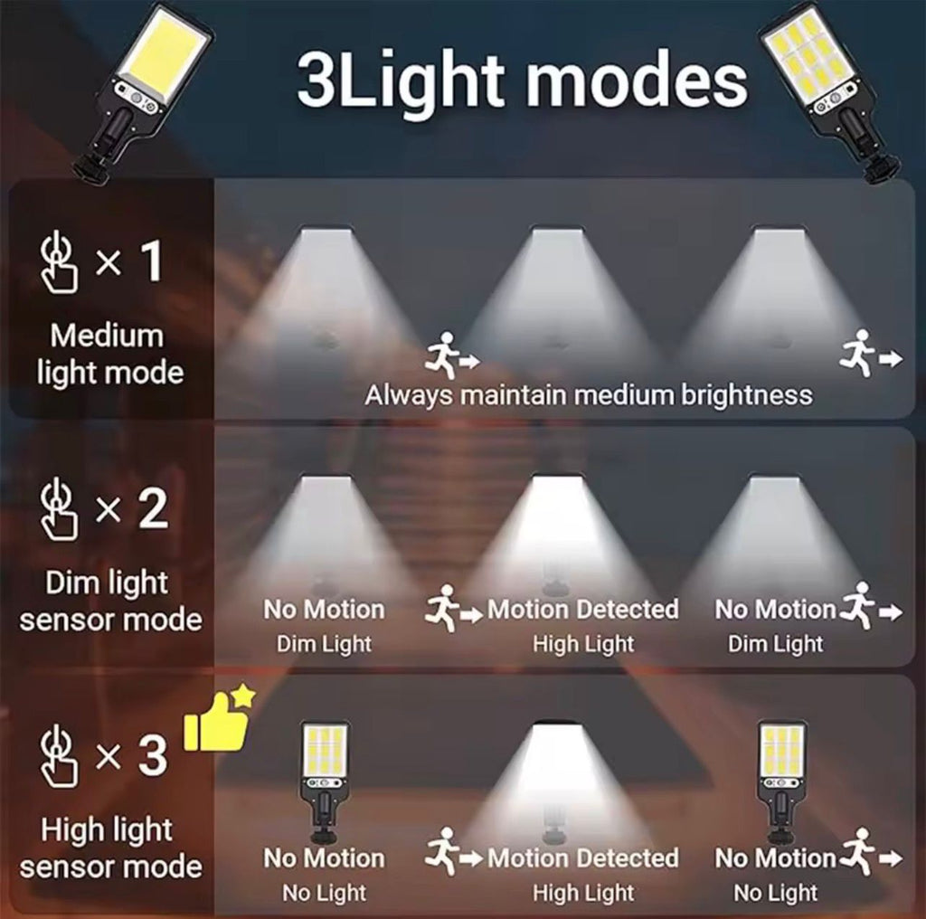 LÁMPARA SOLAR LED CON SENSOR
