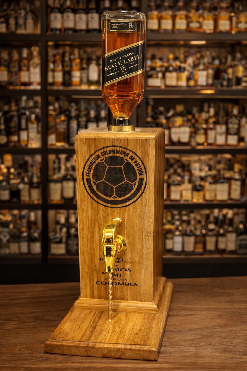 DISPENSADOR DE LICOR EN MADERA (PINO)