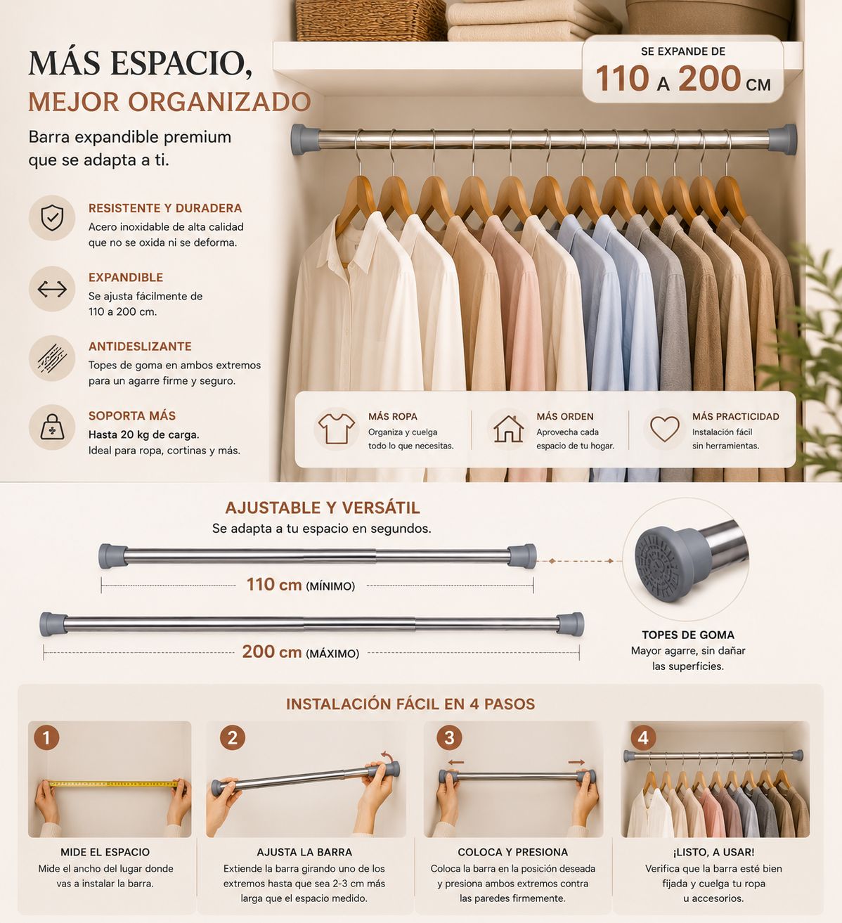 BARRA EXPANDIBLE FUNCIONAL