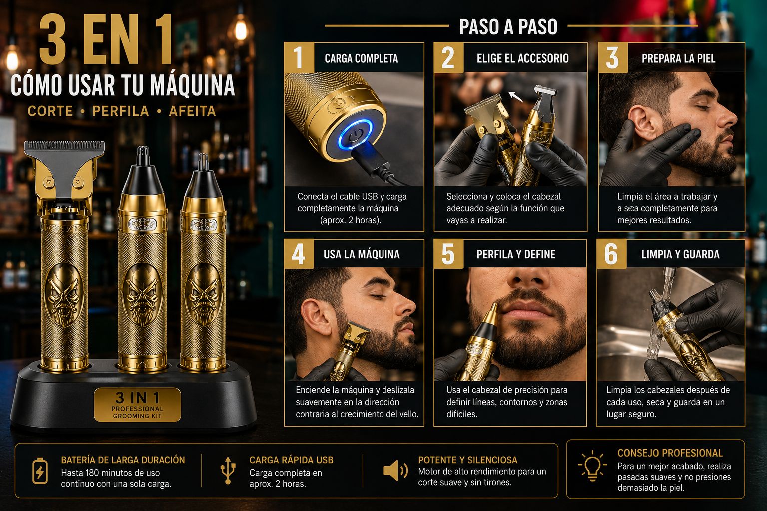 MAQUINA 3EN1 MARCA RAZOR