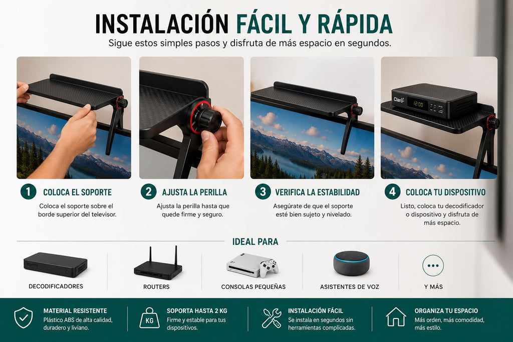 SOPORTE DE MESA PARA DECODIFICADOR