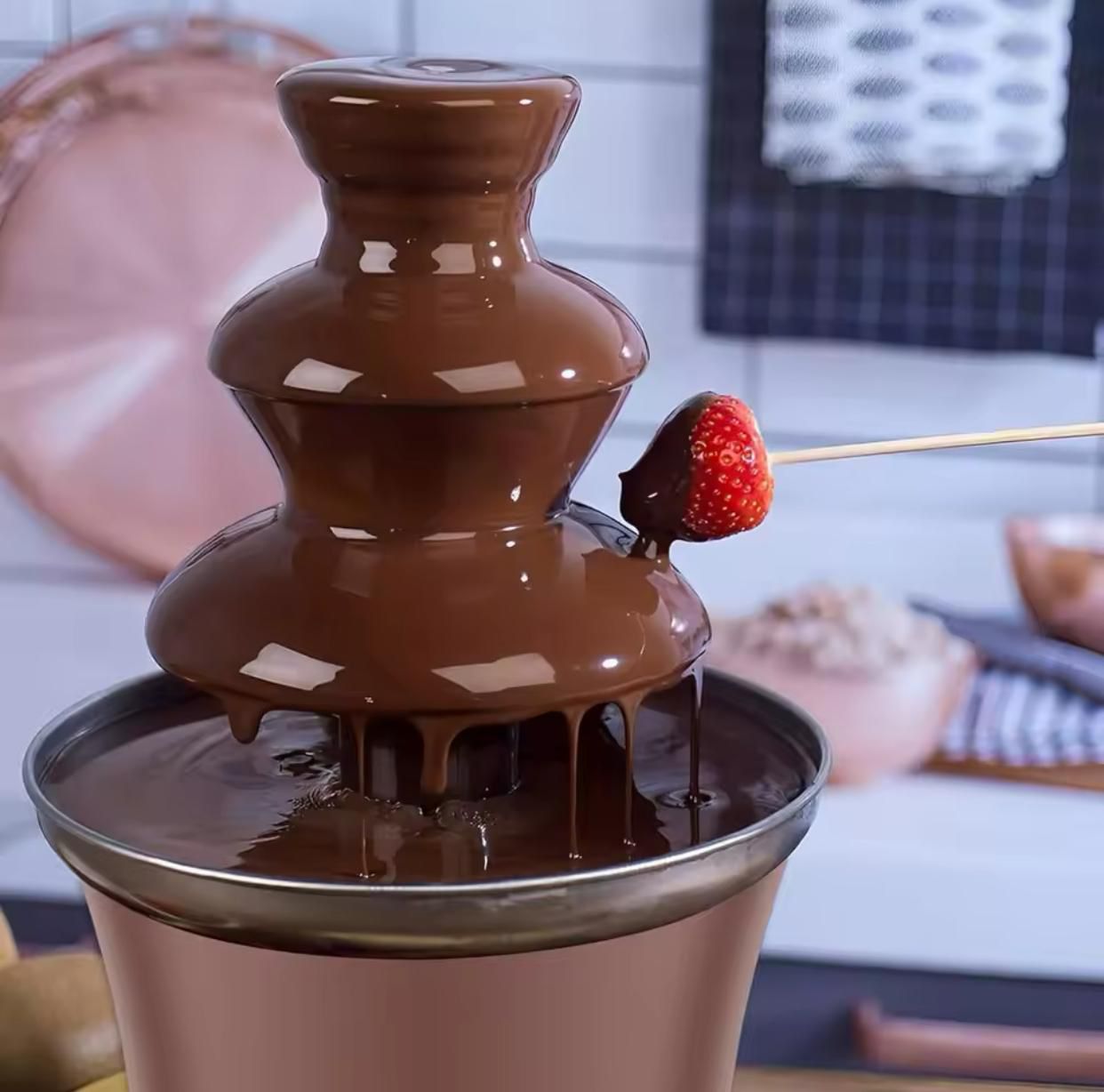FUENTE DE CHOCOLATE ELÉCTRICA DE 3 NIVELES