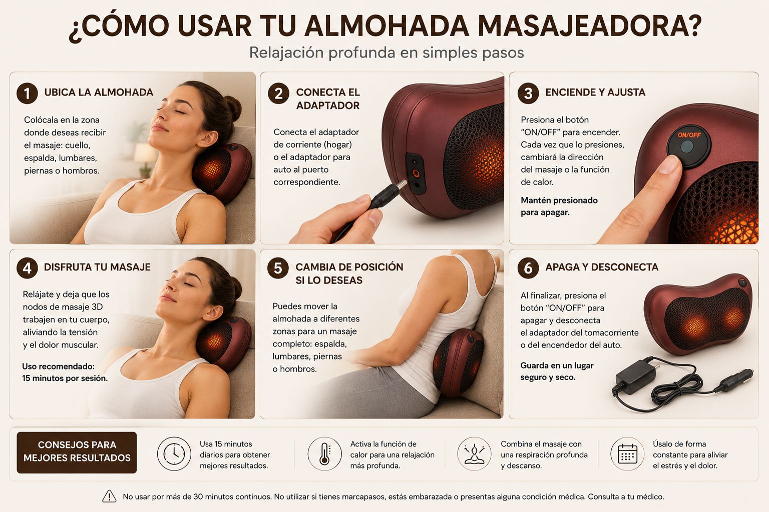 ALMOHADA DE MASAJES