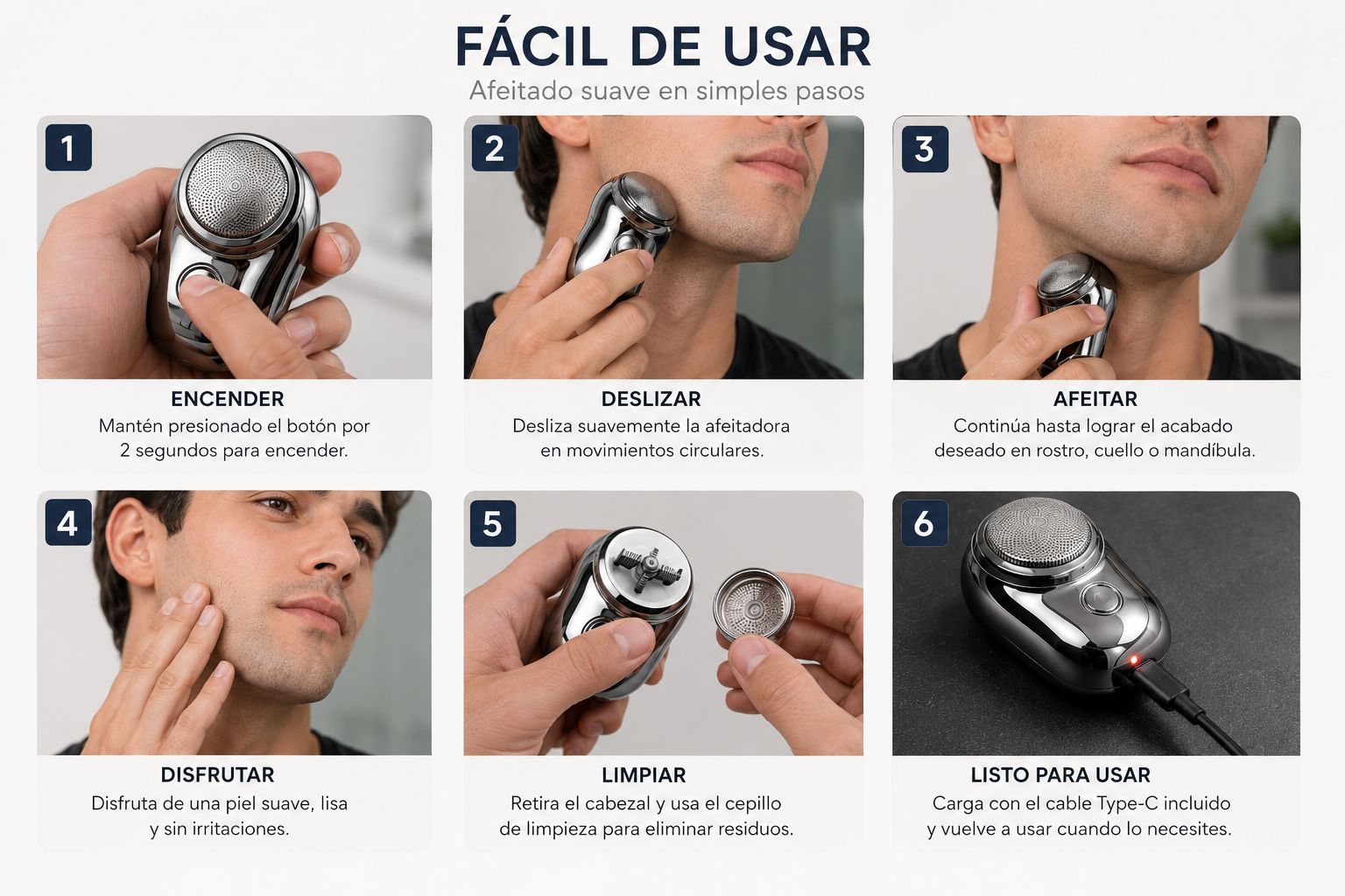 AFEITADORA RECARGABLE MINI SHAVER.E1N5