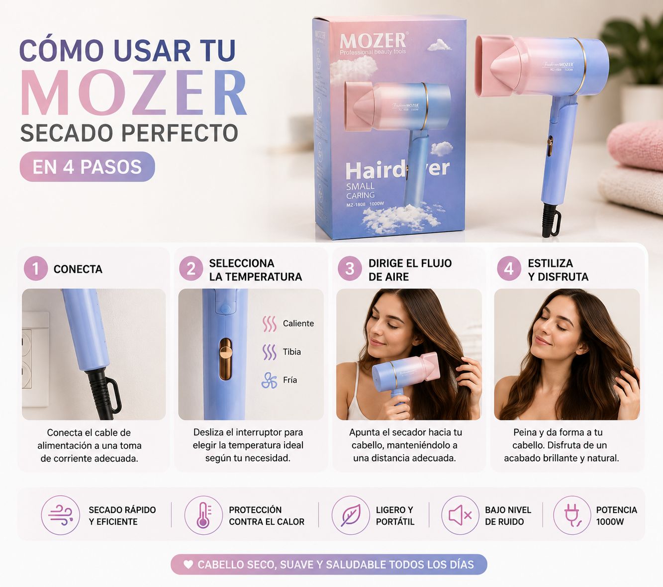 MINI SECADOR DE CABELLO