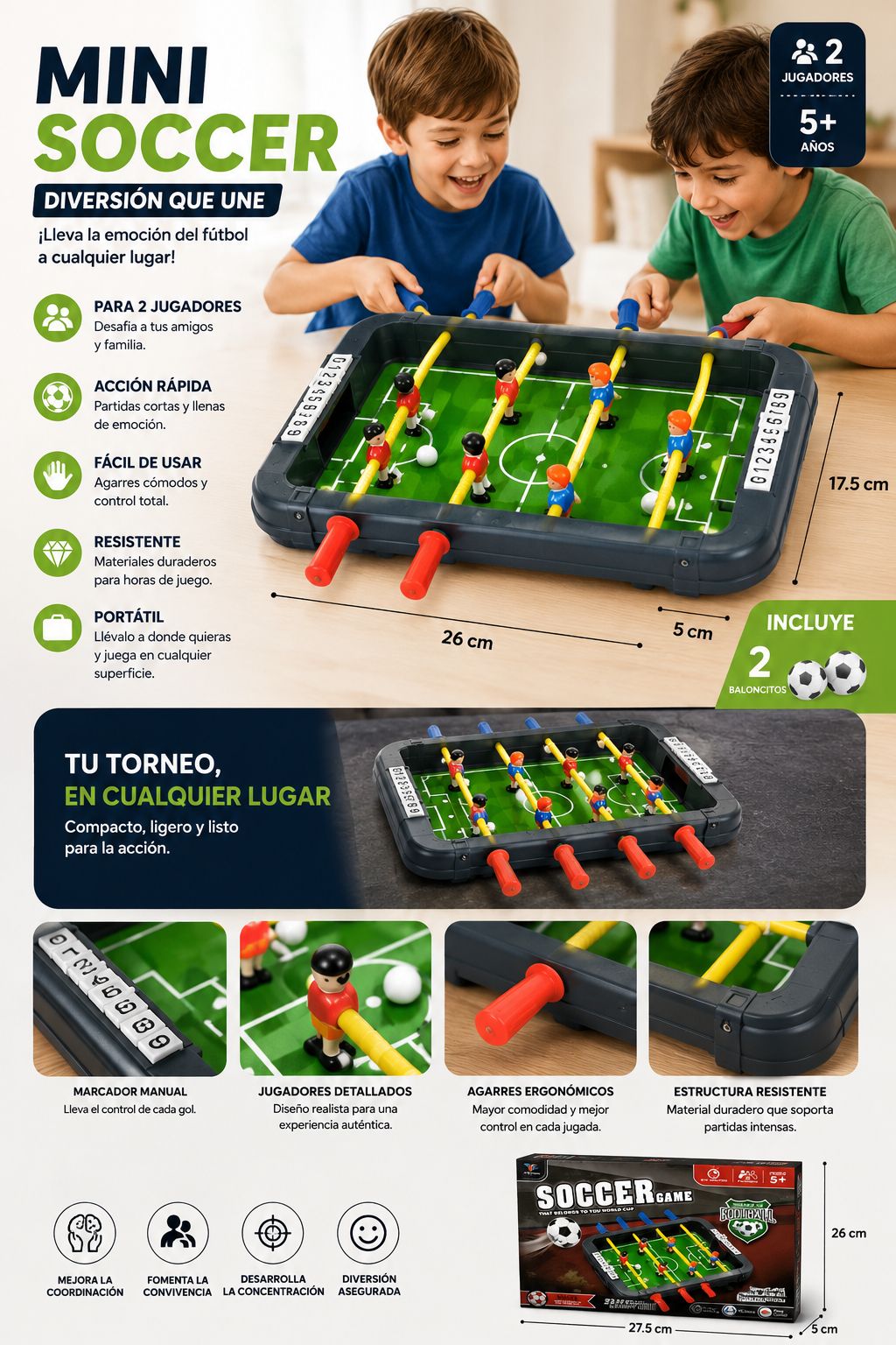 MINI FUTBOLIN DE MESA
