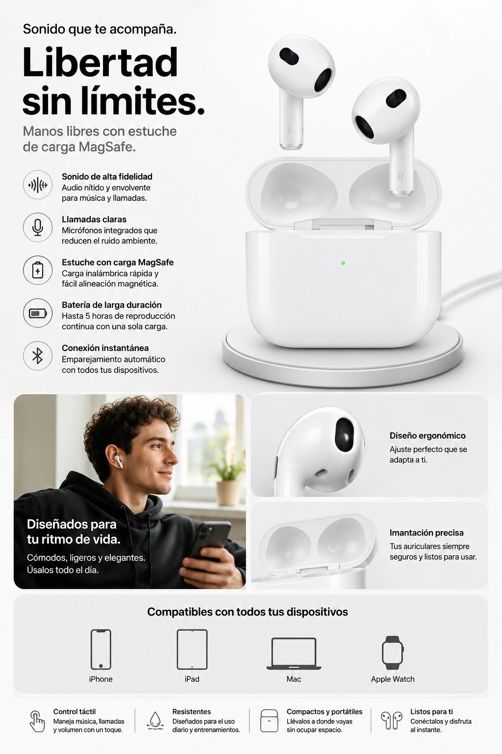 AUDÍFONOS AIRPODS DE 3.ª GENERACIÓN