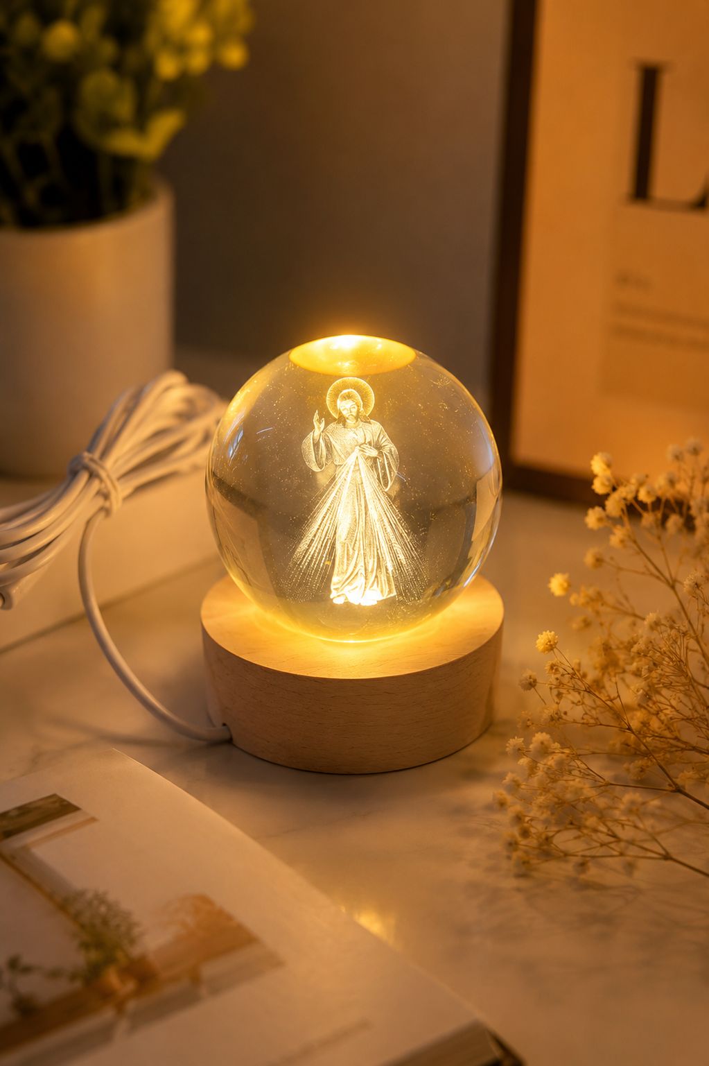 ESFERAS CON LUZ  DE SANTOS
