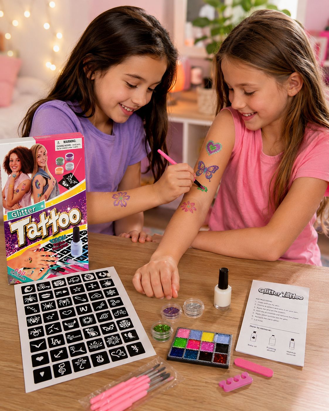 SET DE TATUAJES PARA NIÑAS