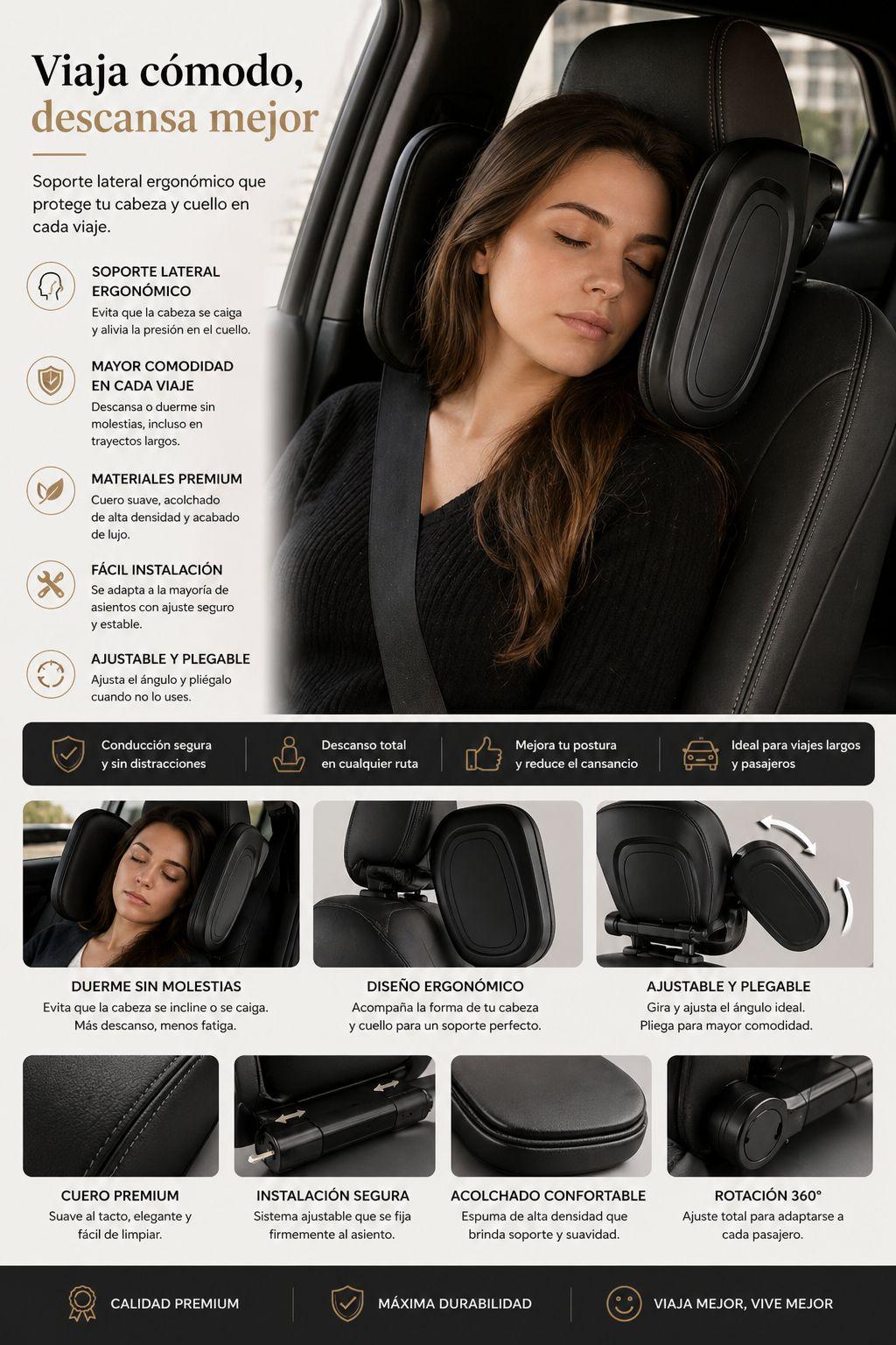 SOPORTE LATERAL DE CABEZA PARA CARRO