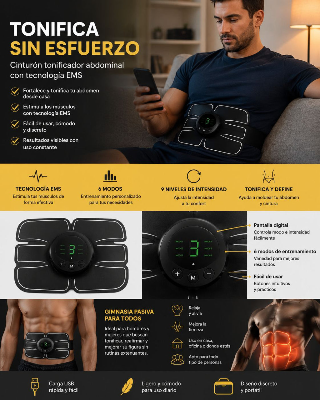 CINTURÓN MASAJEADOR TONIFICADOR