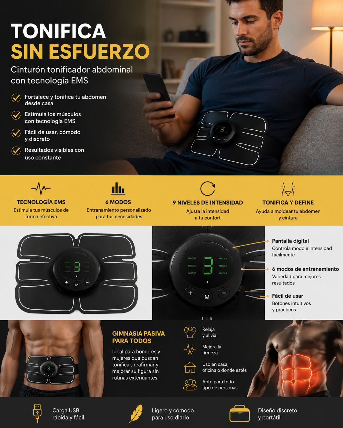 CINTURÓN MASAJEADOR TONIFICADOR
