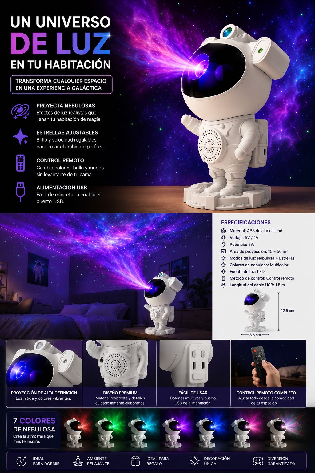 PROYECTOR DE ASTRONAUTA