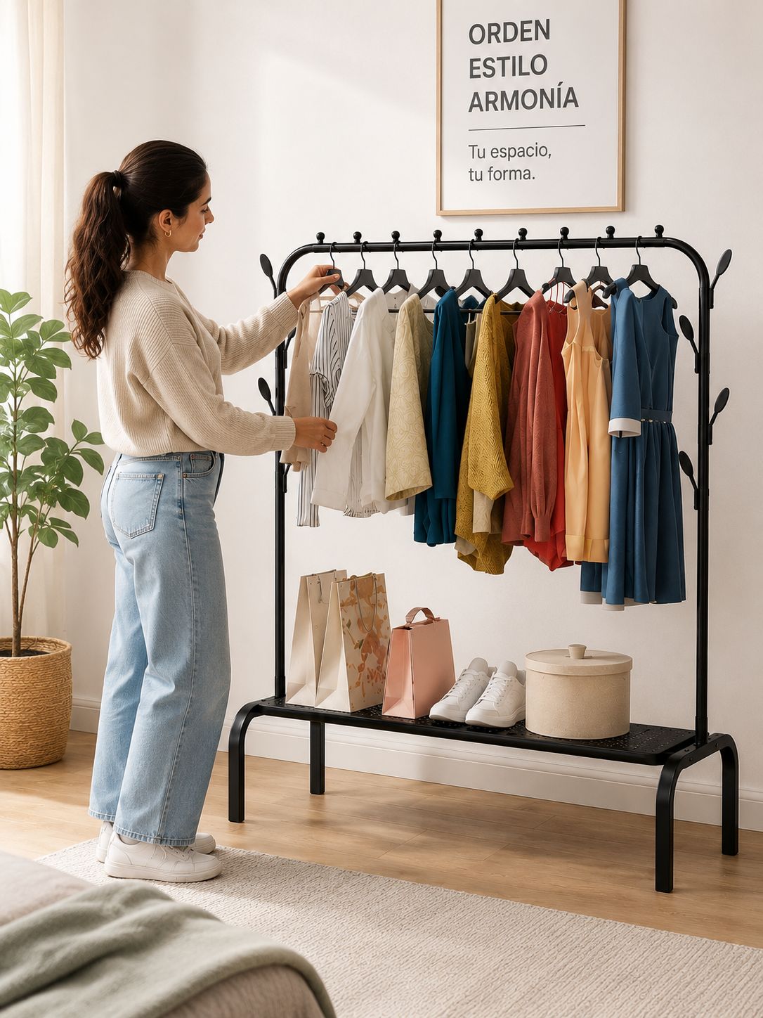 ESTANTE ORGANIZADOR PARA ROPA Y ACCESORIOS