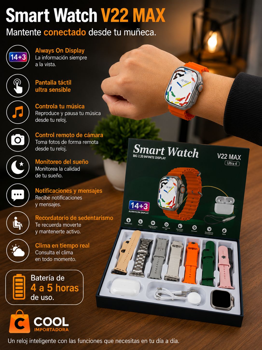 RELOJ SMART WATCH V22 MAX ULTRA 4