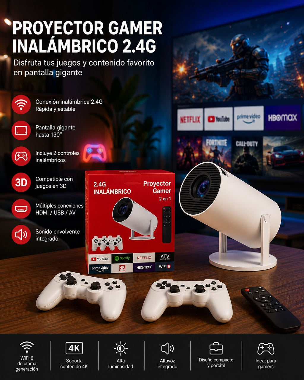 PROJECTOR GAMER IIY300 PRO
