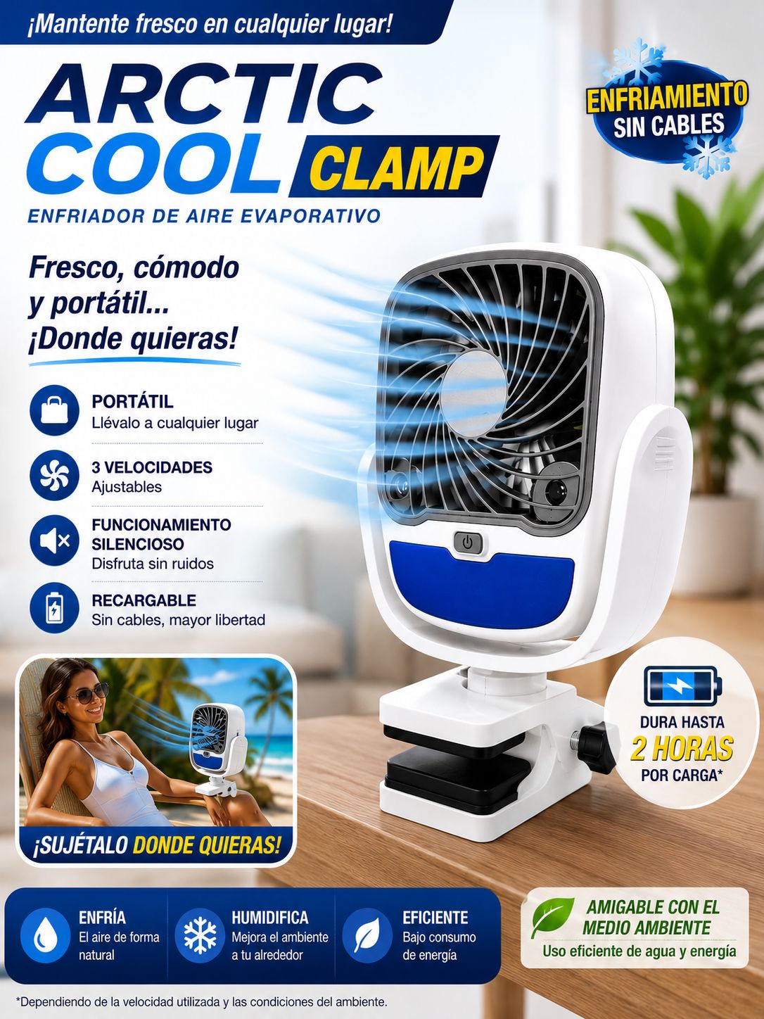 MINI VENTILADOR DE PINZA ARCTIC COOL