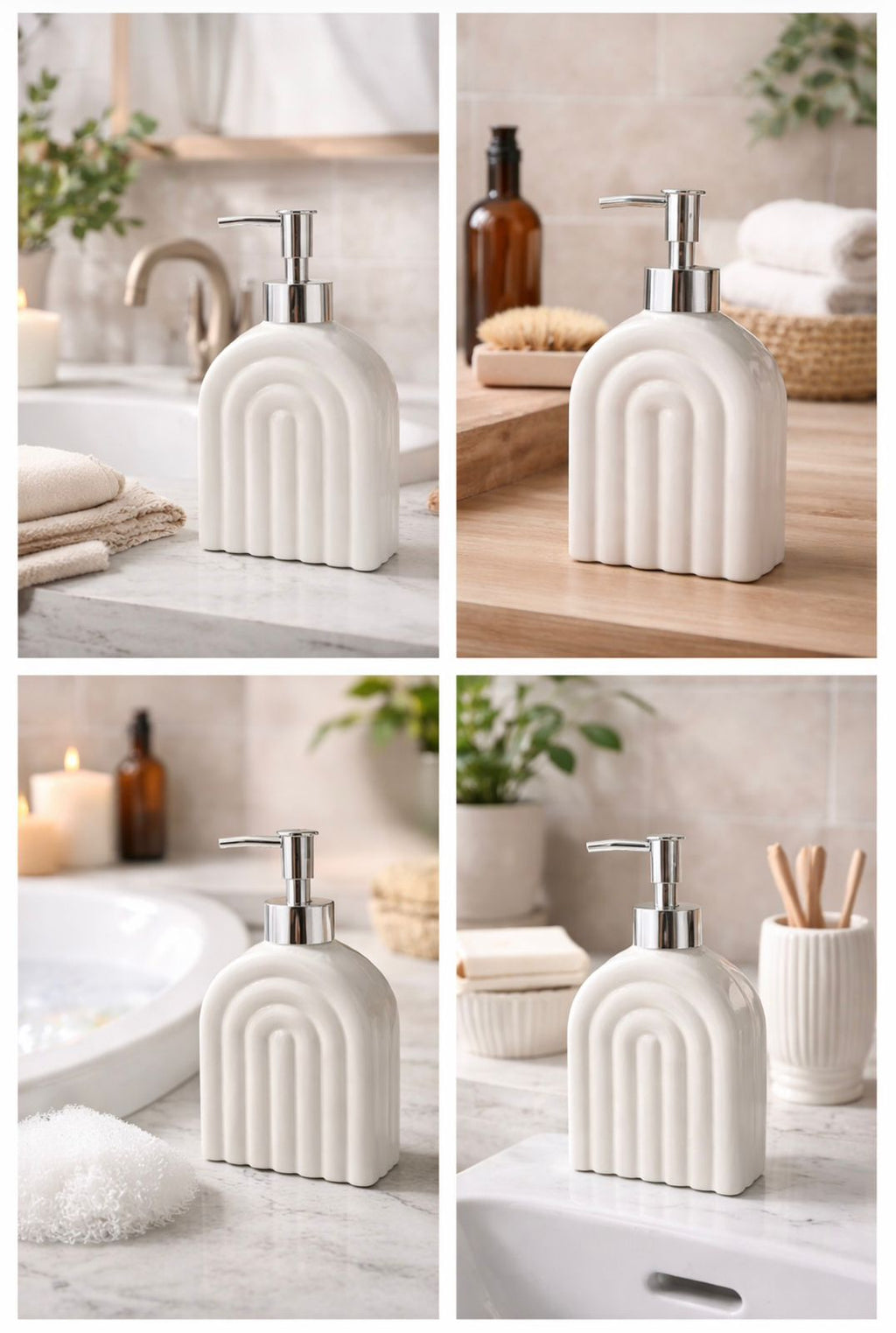 DISPENSADOR DE JABÓN ELEGANTE DE VIDRIO