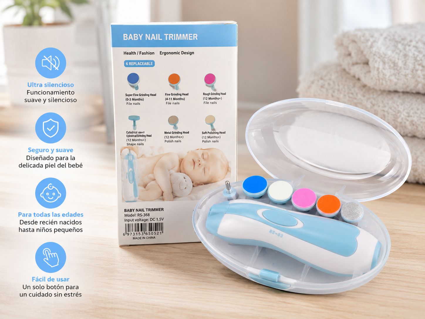 CORTADOR ELÉCTRICO DE UÑAS PARA BEBÉS