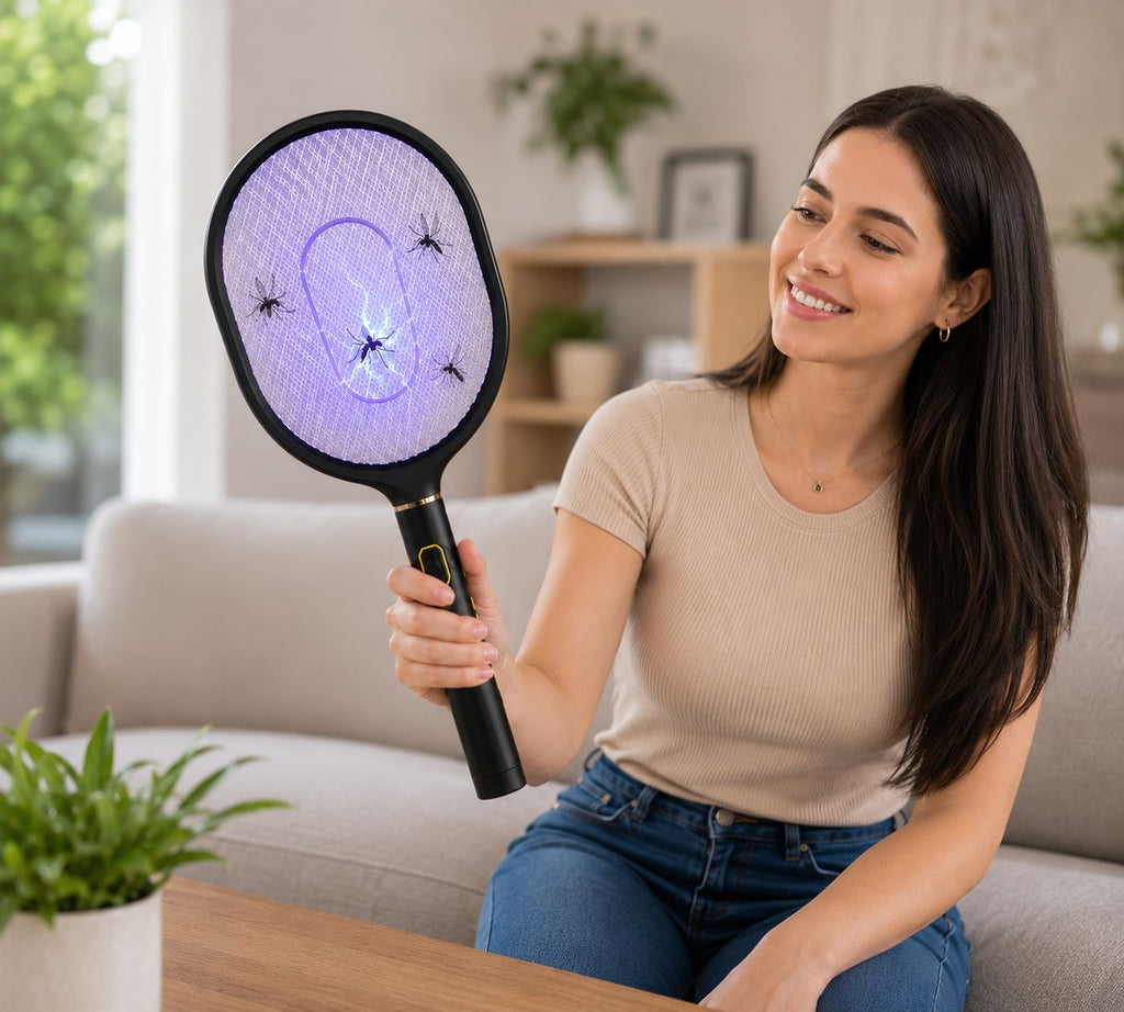 RAQUETA CON BASE ANTI MOSQUITO