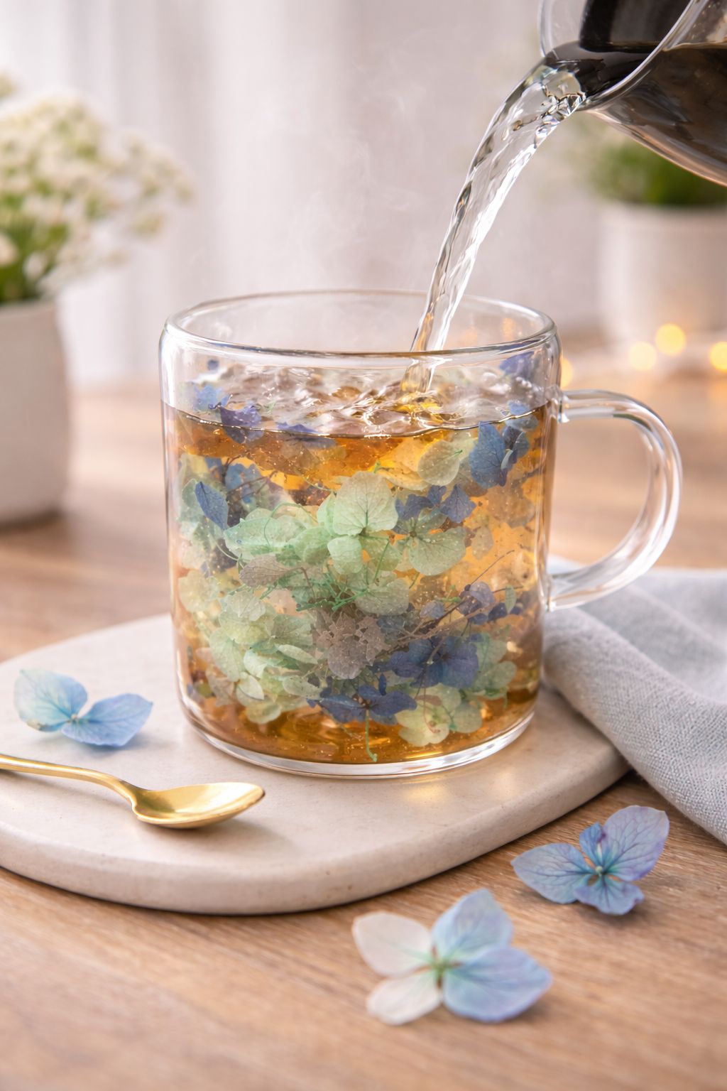 MUG DE FLORES AZULES