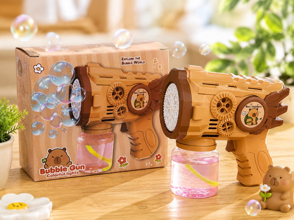 PISTOLA DE BURBUJAS CAPYBARA