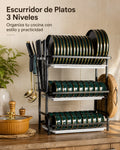 ESCURRIDOR DE PLATOS 3 NIVELES