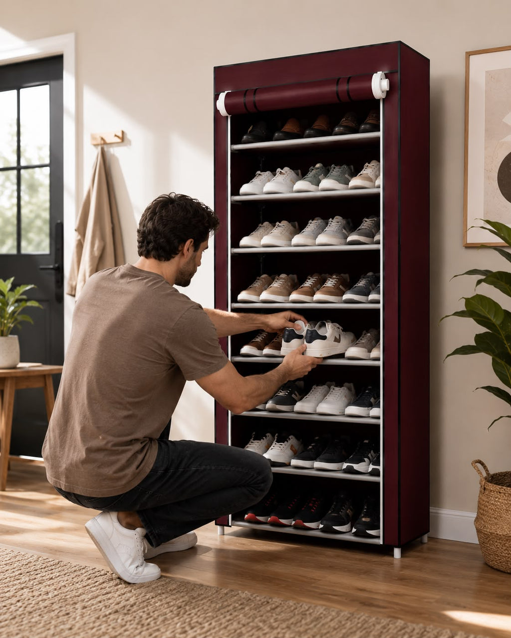 ZAPATERO ORGANIZADOR 7 NIVELES CON LONA