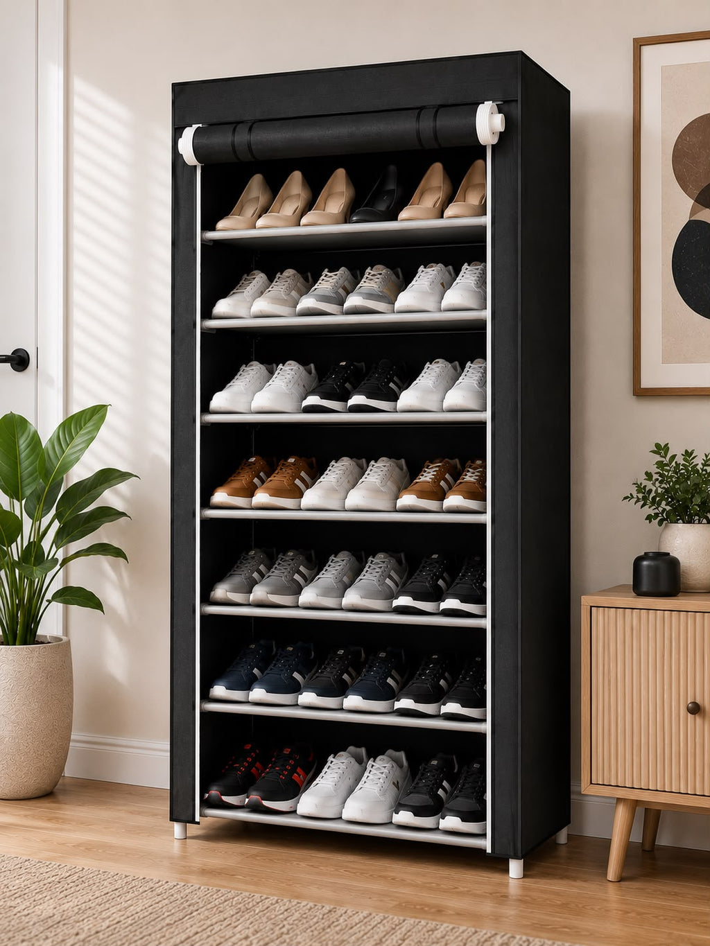 ZAPATERO ORGANIZADOR 7 NIVELES CON LONA
