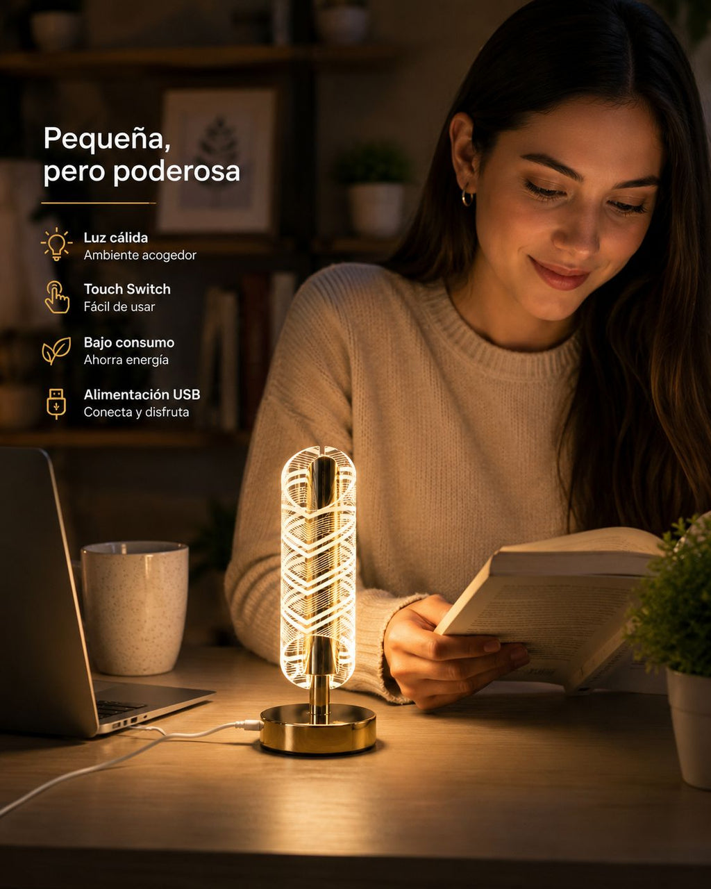 LÁMPARA LED DECORATIVA 3D USB