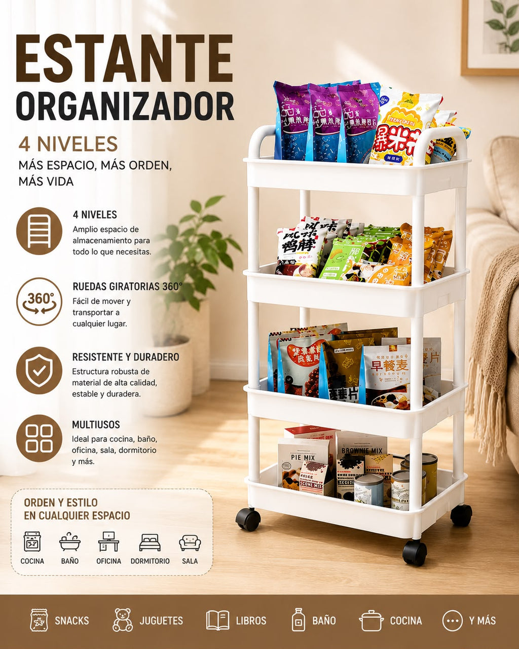 CARRITO ORGANIZADOR FRUTERO