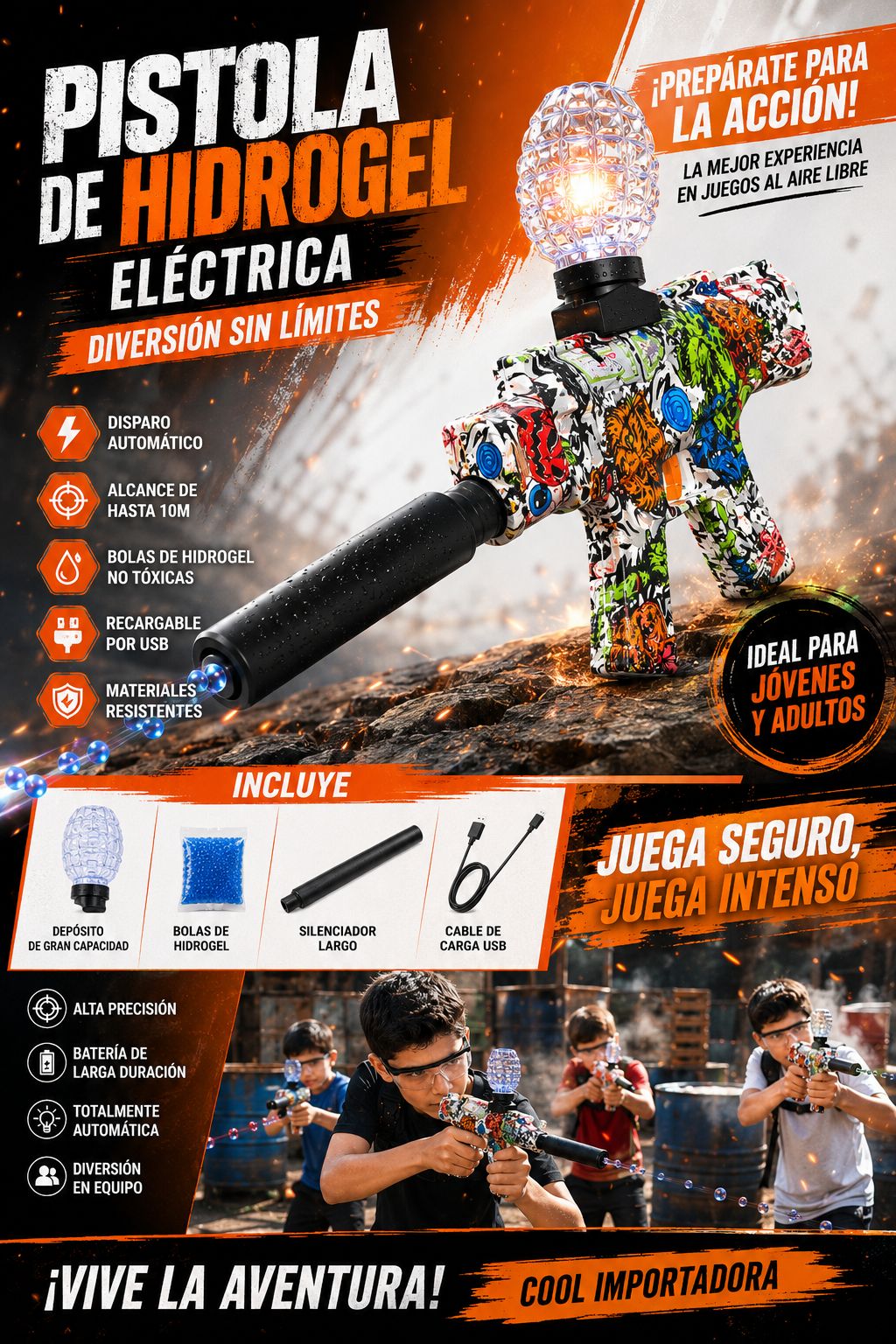 PISTOLA DE HIDROGEL