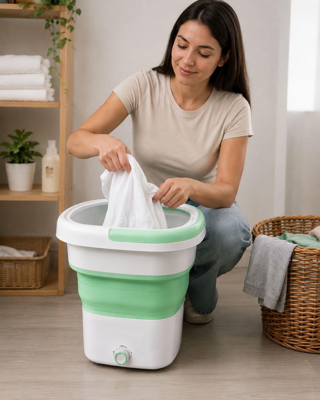 LAVADORA PLEGABLE PORTÁTIL
