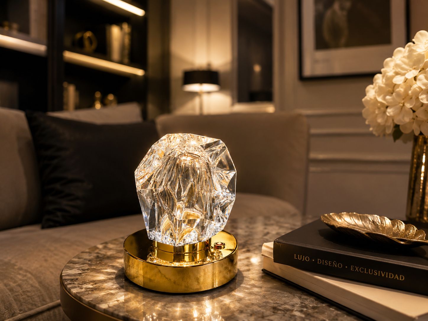 Lámpara de Mesa Cristal Diamante LT-132