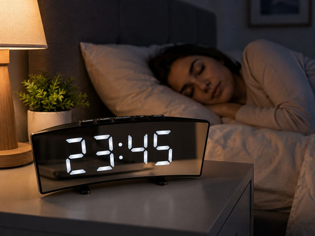 RELOJ DESPERTADOR ESPEJO LED DT-6507