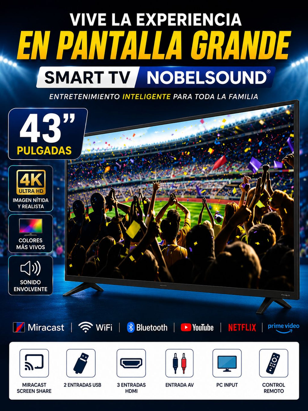SMART TV NOBELSOUND de 43”
