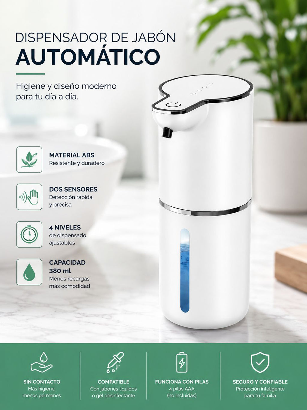 DISPENSADOR AUTOMÁTICO DE JABÓN