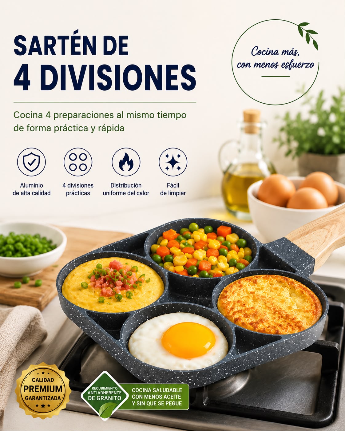 SARTÉN DE 4 COMPARTIMIENTOS E4N2