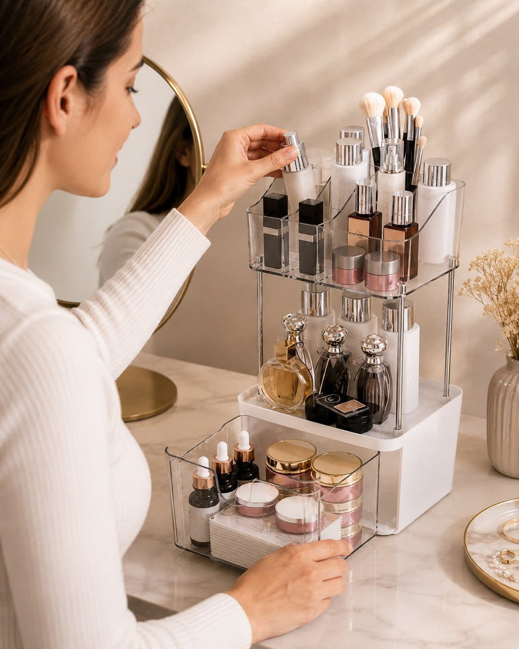 ORGANIZADOR DE MAQUILLAJE EN ACRÍLICO