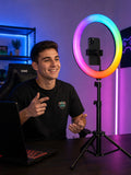 ARO DE LUZ RGB DE 13 PULGADAS CON TRÍPODE E8N4