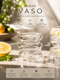 VASO DE VIDRIO CON DISEÑO MODERNO E7N4
