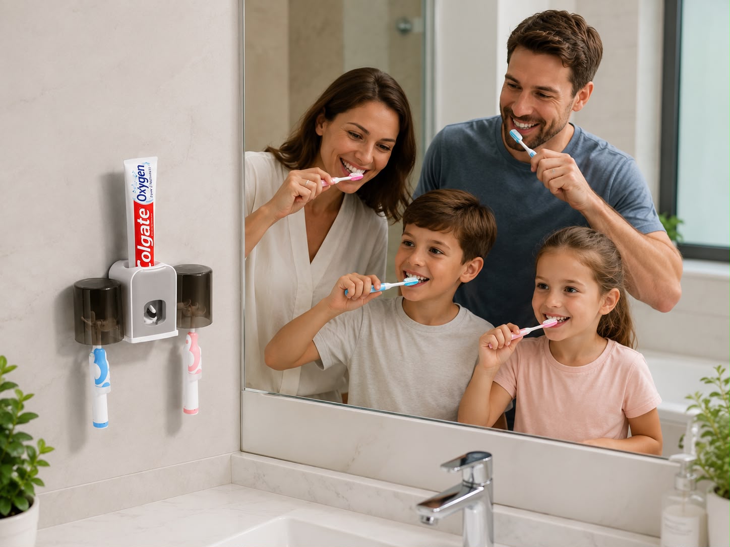 ORGANIZADOR DE CEPILLOS Y CREMA DENTAL E4N2